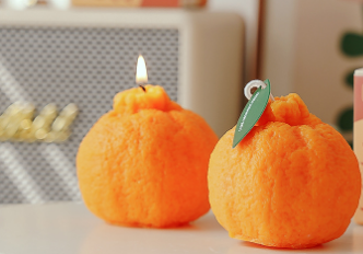 Handmade simulation of ugly orange, orange aromatherapy candles, creative holiday atmosphere gift, birthday companion gift, small gift